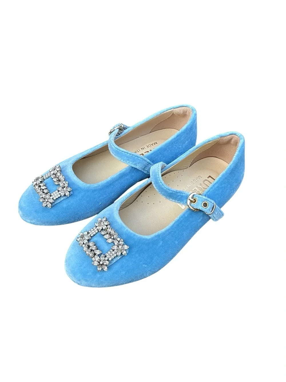 Luxelim sz 29 NEW Lila Velvet Shoes blue